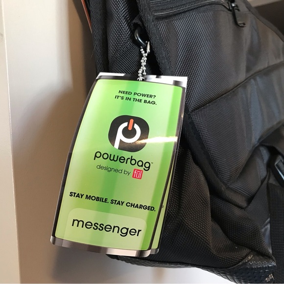 Ful Powerbag Black Messenger Laptop Bag New with Tags - Picture 9 of 13